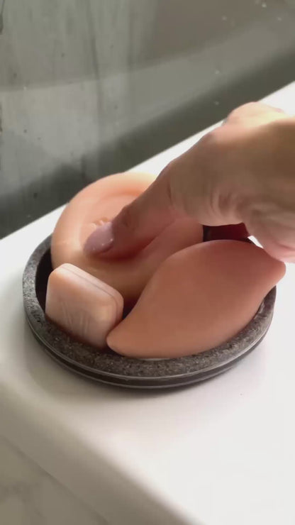 Nettoyant visage solide doux Rose - Peau mixte à sèche, anti tiraillements, teint éclatant